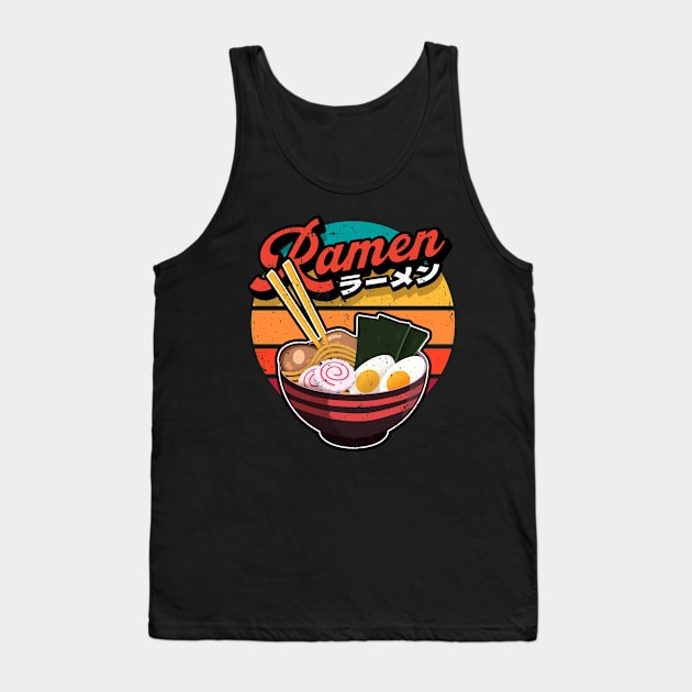 Vintage Ramen Retro Sunset Kawaii Japanese Food Tank Top by alpha96